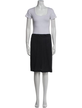 Armani Collezioni Pleated Accents Skirt Suit