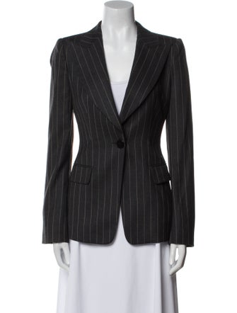 Armani Collezioni Virgin Wool Striped Blazer