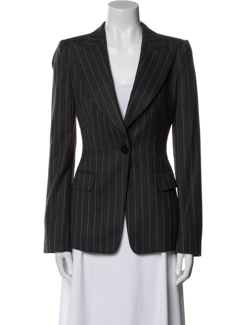 Armani Collezioni Virgin Wool Striped Blazer