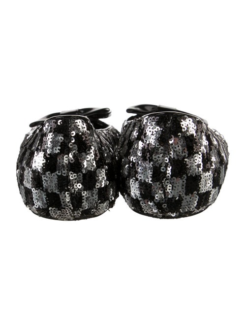 Armani Collezioni Sequins Plaid Print Ballet Flats
