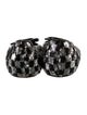 Armani Collezioni Sequins Plaid Print Ballet Flats