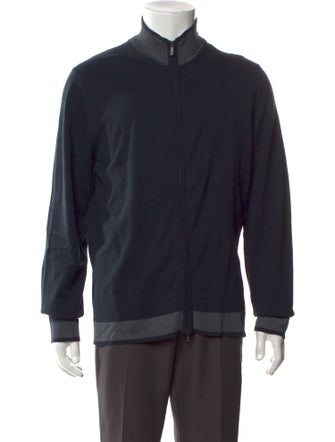 Armani Collezioni Turtleneck Long Sleeve Cardigan