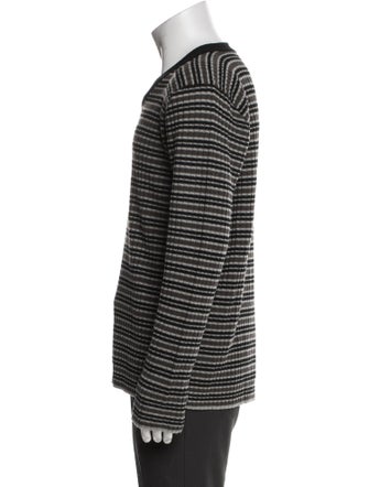 Armani Collezioni Virgin Wool Striped Cardigan