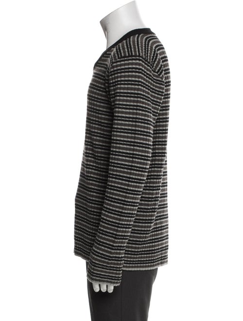 Armani Collezioni Virgin Wool Striped Cardigan