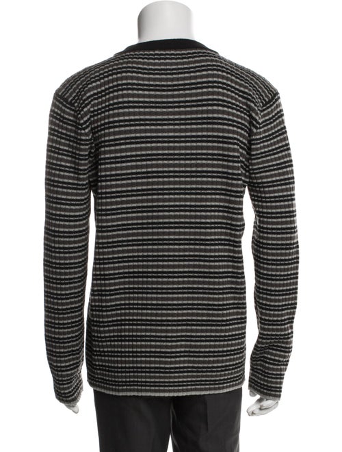 Armani Collezioni Virgin Wool Striped Cardigan