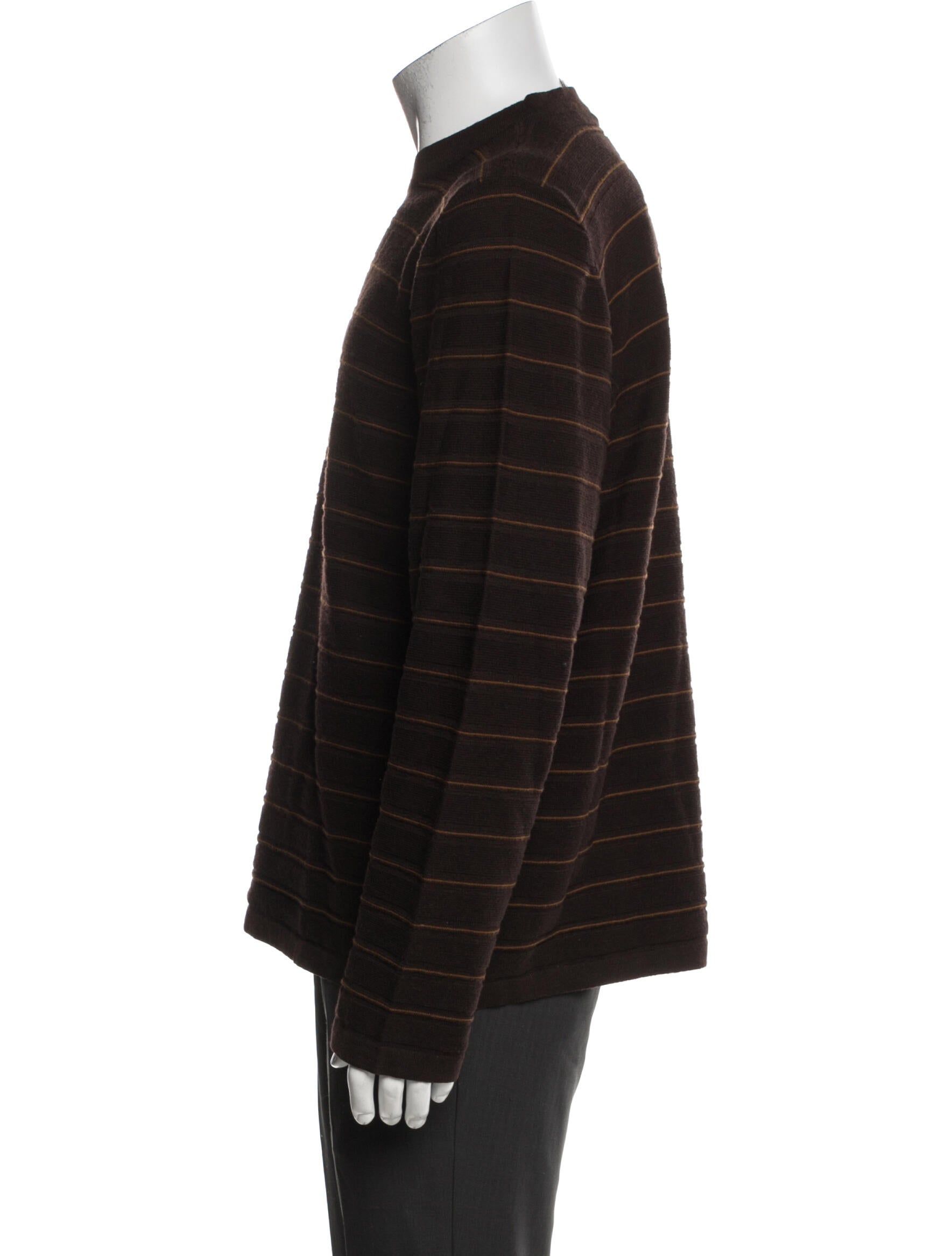 Armani Collezioni Striped Crew Neck Pullover