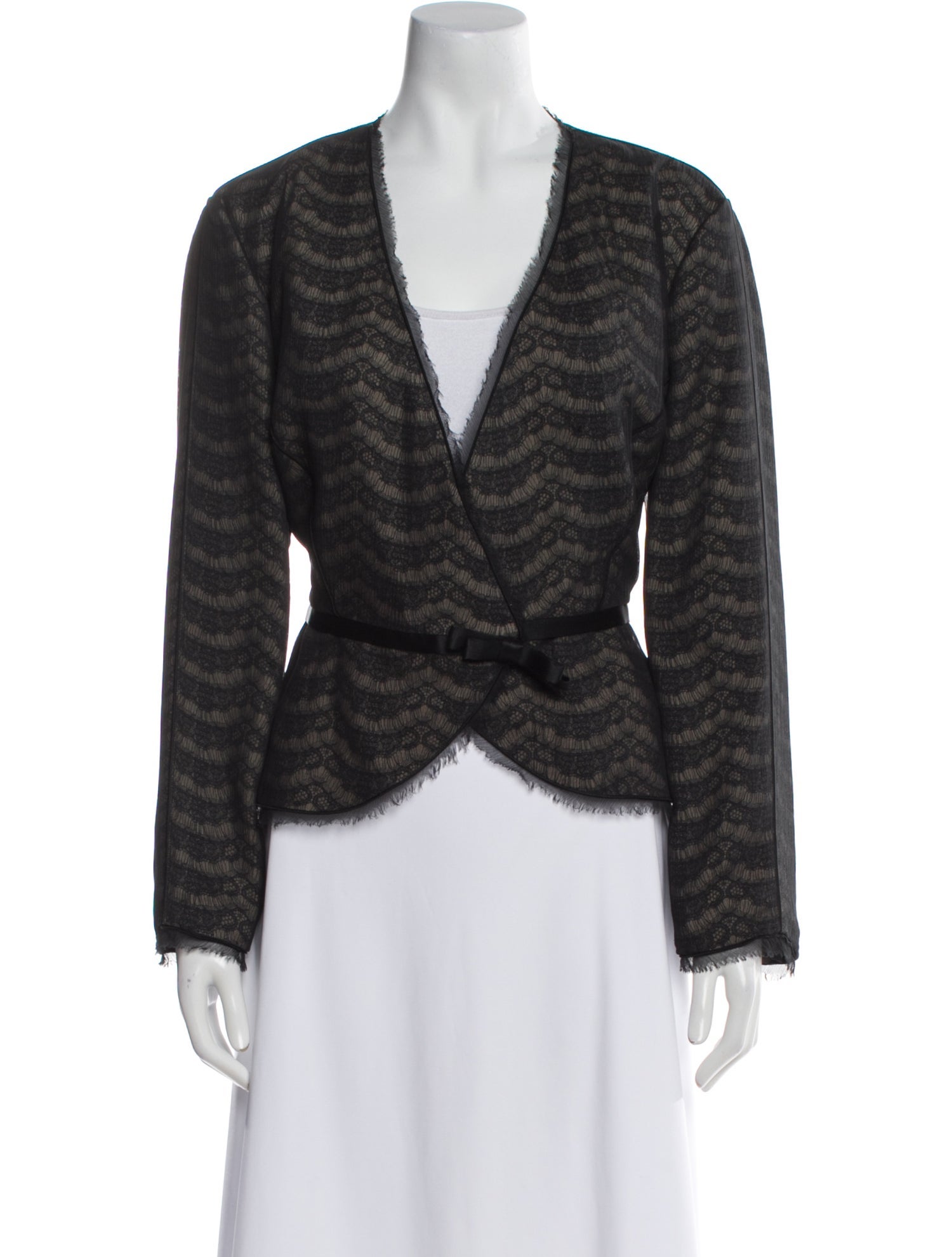 Armani Collezioni Silk Striped Evening Jacket