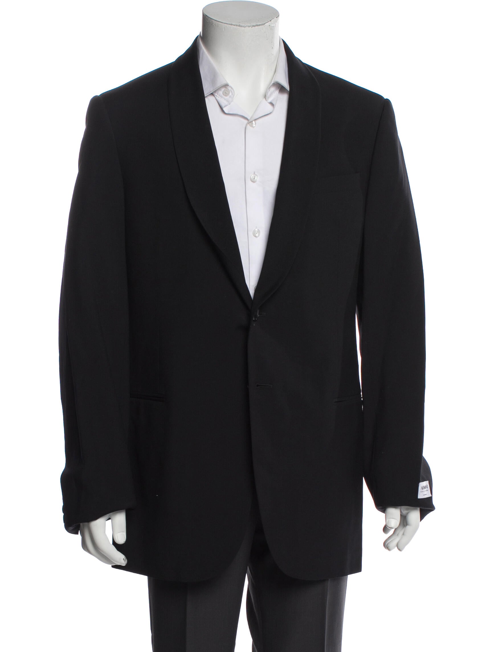 Armani Collezioni Black Solid Blazer