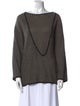 Armani Collezioni Striped Bateau Neckline Sweater
