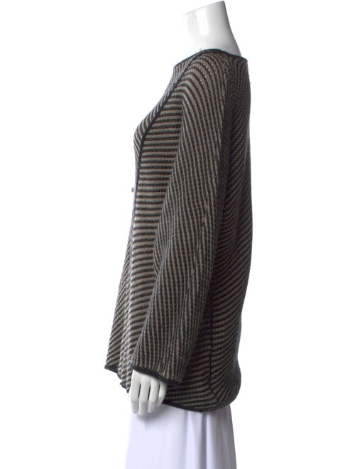 Armani Collezioni Striped Bateau Neckline Sweater
