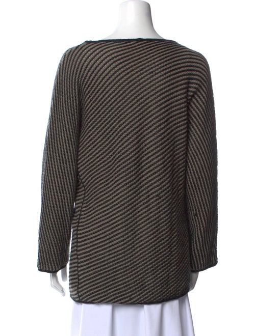 Armani Collezioni Striped Bateau Neckline Sweater