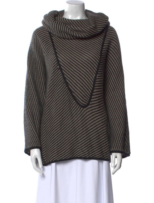 Armani Collezioni Striped Bateau Neckline Sweater