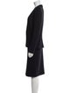 Armani Collezioni Virgin Wool Pleated Accents Skirt Suit