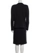 Armani Collezioni Virgin Wool Pleated Accents Skirt Suit
