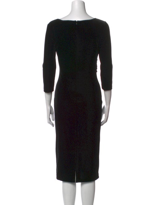 Armani Collezioni Scoop Neck Midi Length Dress