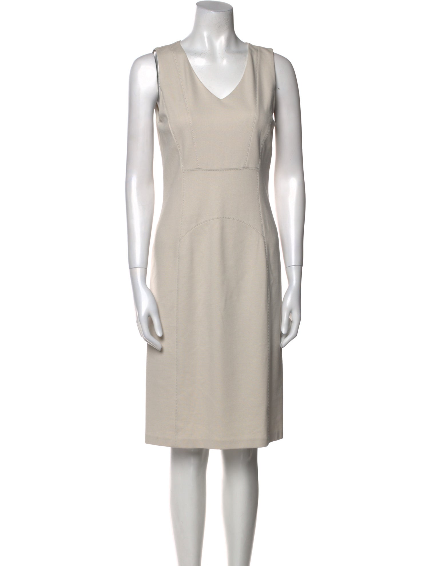 Armani Collezioni V-Neck Knee-Length Dress