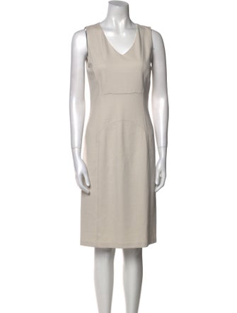 Armani Collezioni V-Neck Knee-Length Dress