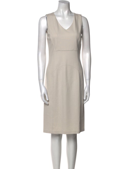 Armani Collezioni V-Neck Knee-Length Dress