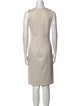 Armani Collezioni V-Neck Knee-Length Dress