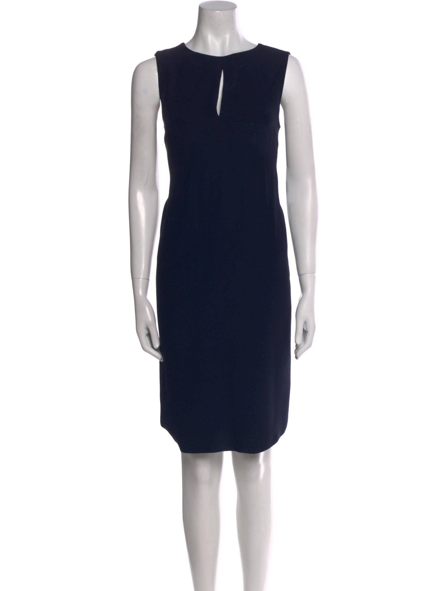 Armani Collezioni Bateau Neckline Knee-Length Dress