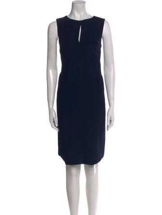 Armani Collezioni Bateau Neckline Knee-Length Dress