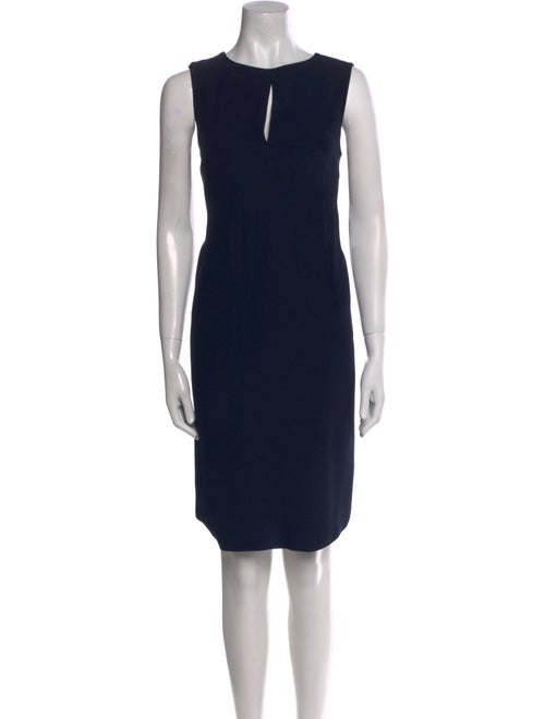 Armani Collezioni Bateau Neckline Knee-Length Dress