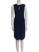 Armani Collezioni Bateau Neckline Knee-Length Dress