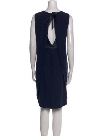 Armani Collezioni Bateau Neckline Knee-Length Dress