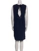 Armani Collezioni Bateau Neckline Knee-Length Dress