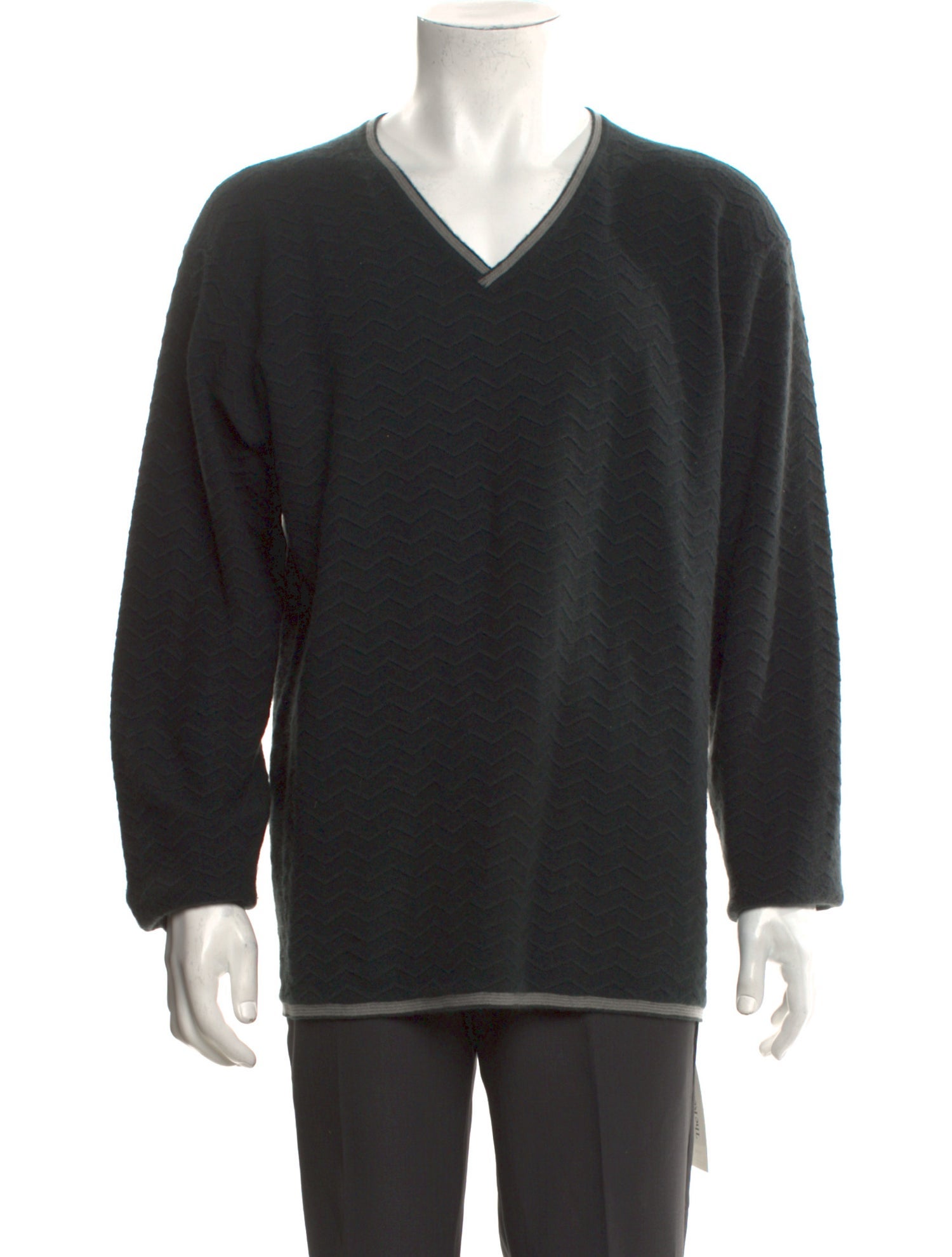 Armani Collezioni V-Neck Long Sleeve Pullover