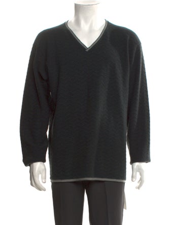 Armani Collezioni V-Neck Long Sleeve Pullover