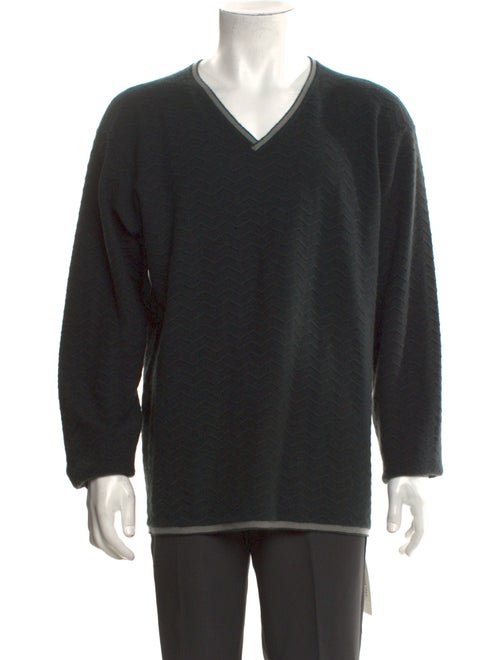 Armani Collezioni V-Neck Long Sleeve Pullover