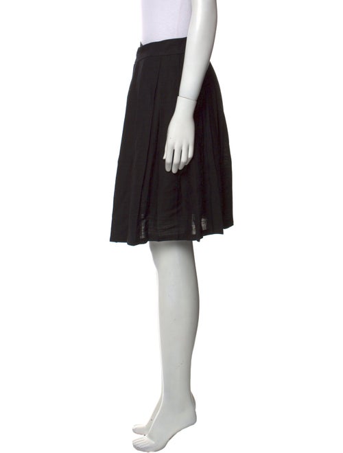 Art School Pleated Accents Knee-Length Skirt