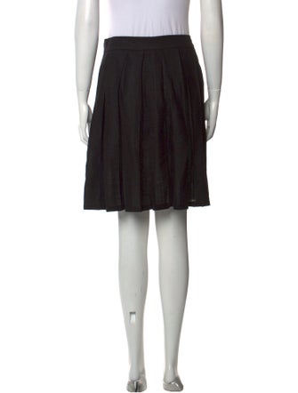 Art School Pleated Accents Knee-Length Skirt