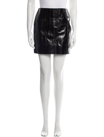Art School Leather Mini Skirt