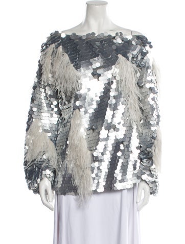 Art School Tops Lace Pattern Off-The-Shoulder Blouse FR 36 | S