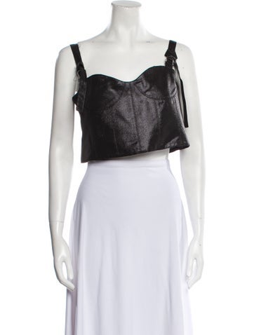 Art School Tops Square Neckline Sleeveless Crop Top FR 38 | M