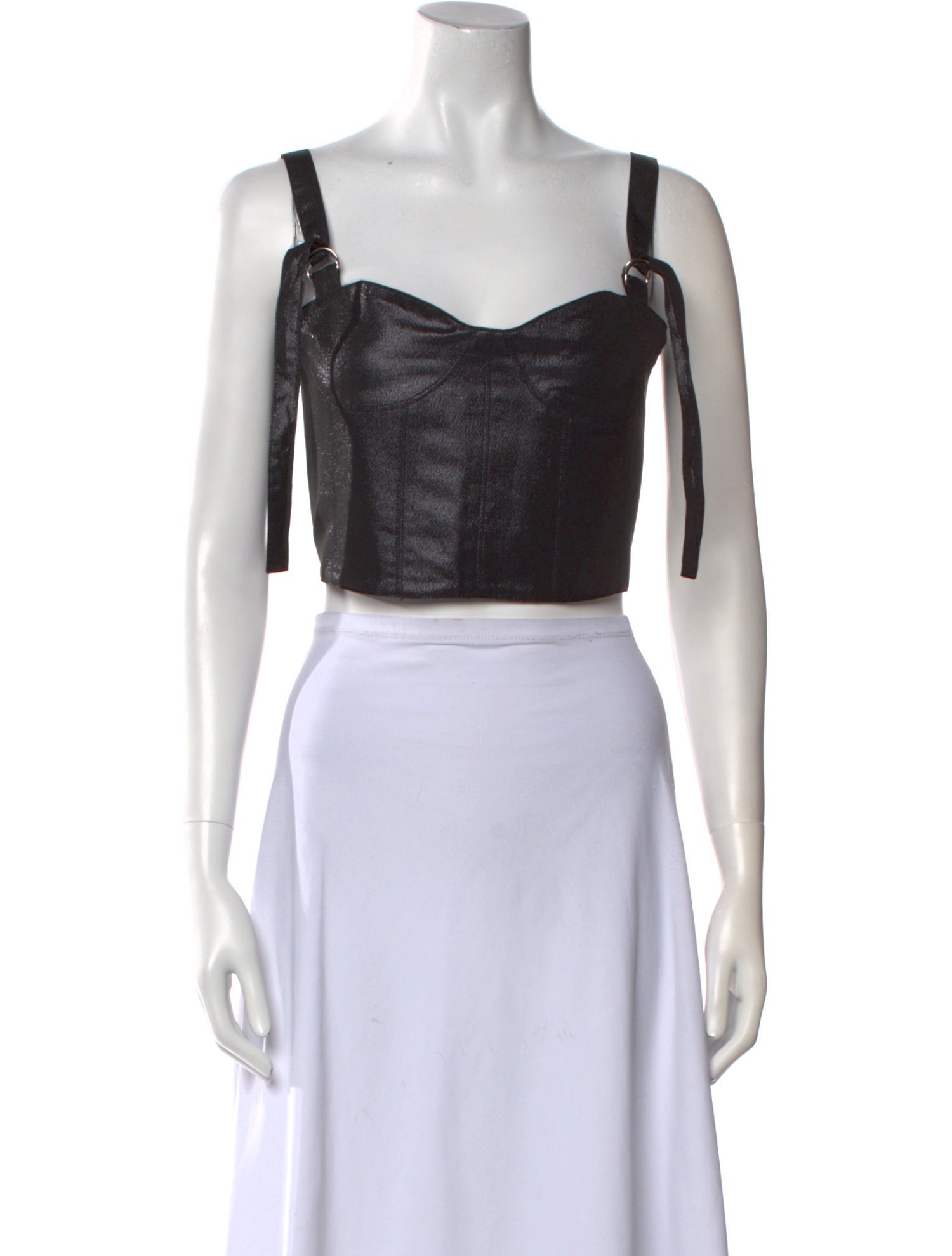 Art School Square Neckline Sleeveless Crop Top