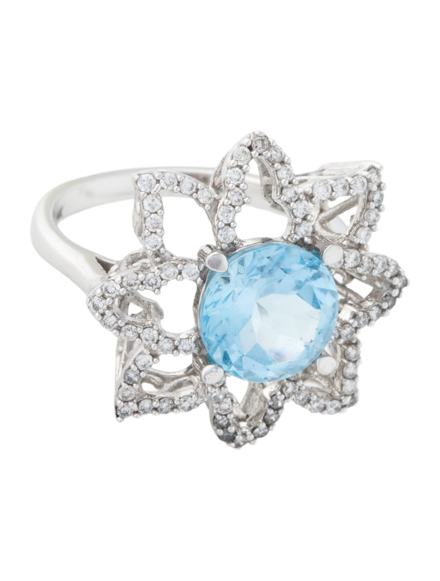 Arya Esha 14K Topaz & Diamond Lava Luna Cocktail Ring