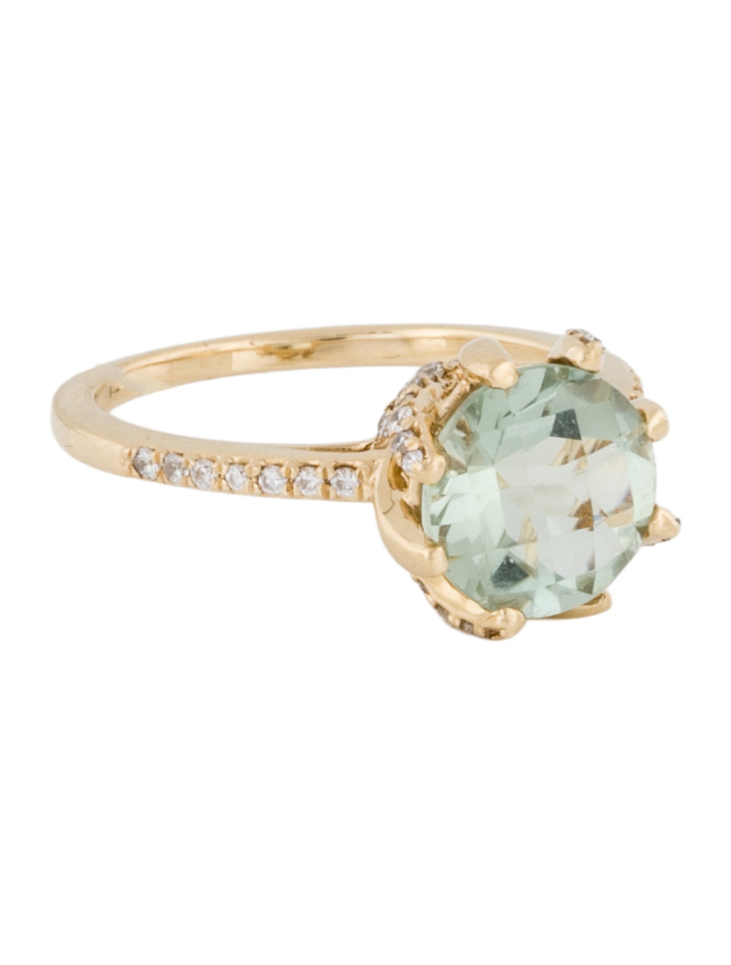 Arya Esha 14K Prasiolite & Diamond Galaxy Carina Mini Ring