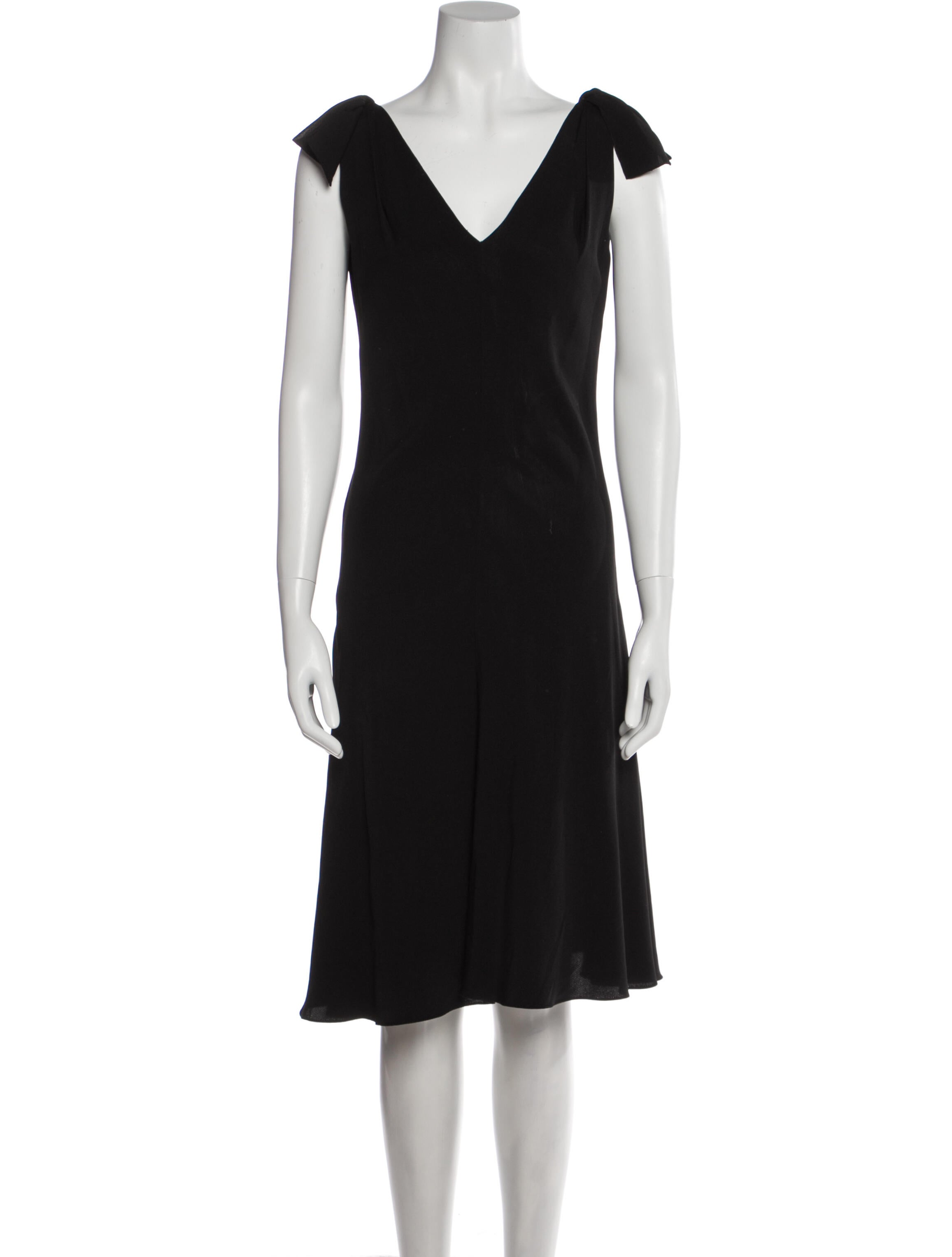 Adele Simpson V-Neck Knee-Length Dress