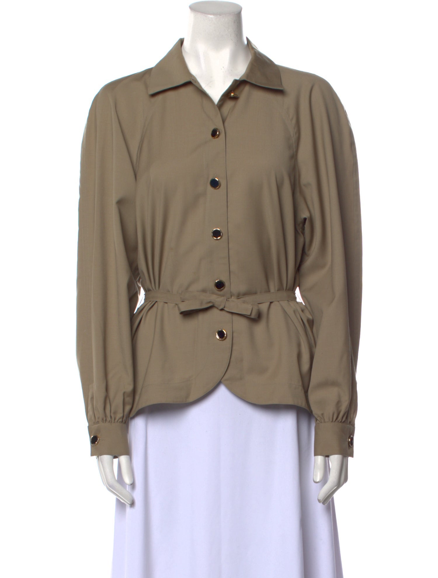 Adele Simpson Vintage Wool Button-Up Top