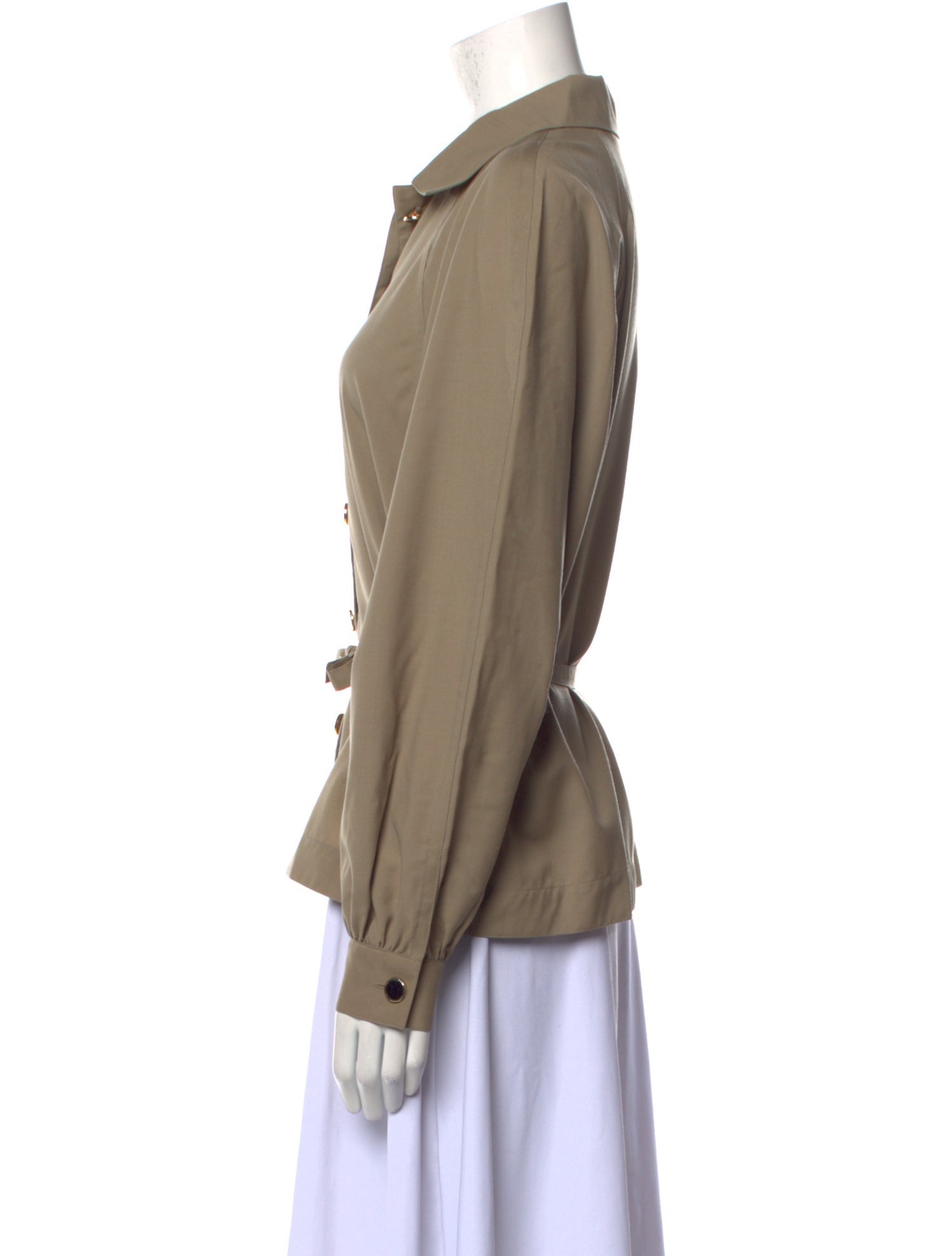 Adele Simpson Vintage Wool Button-Up Top