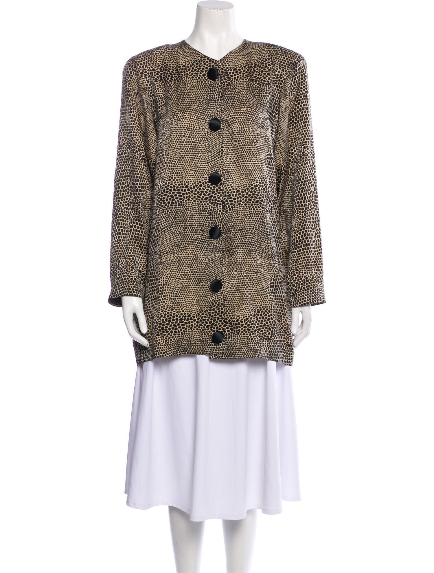 Adele Simpson Silk Animal Print Tunic