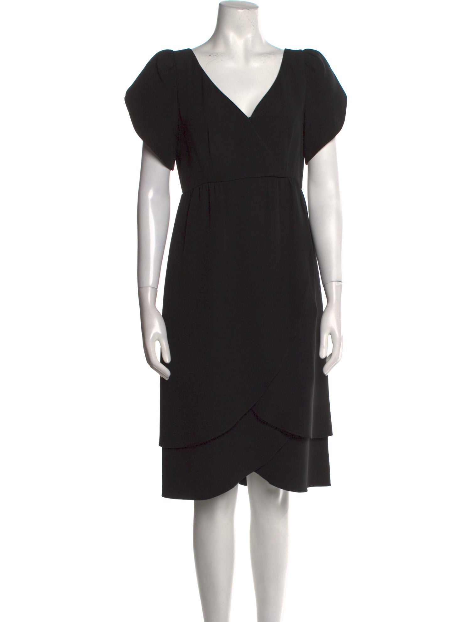 Adele Simpson V-Neck Knee-Length Dress