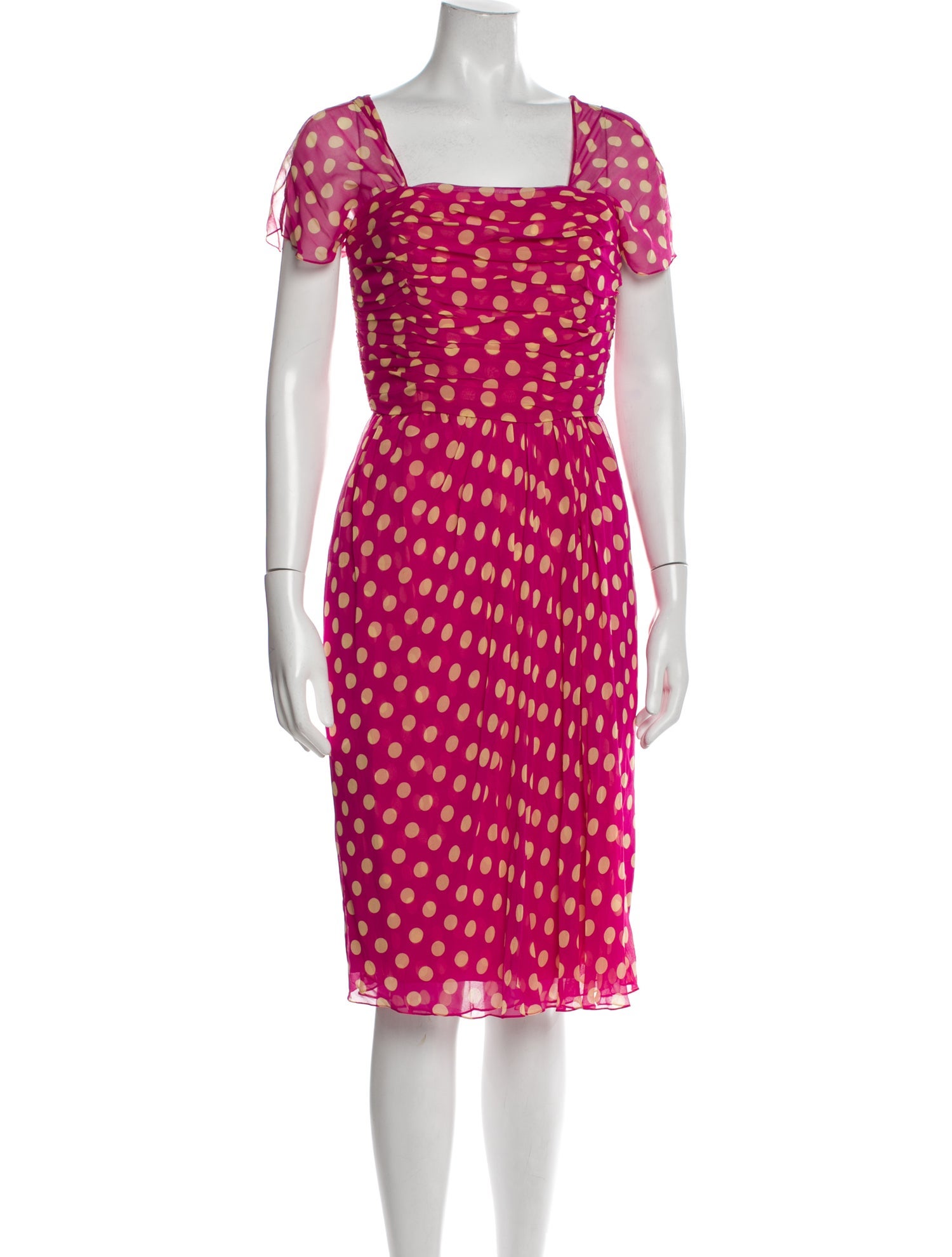 Adele Simpson Silk Knee-Length Dress