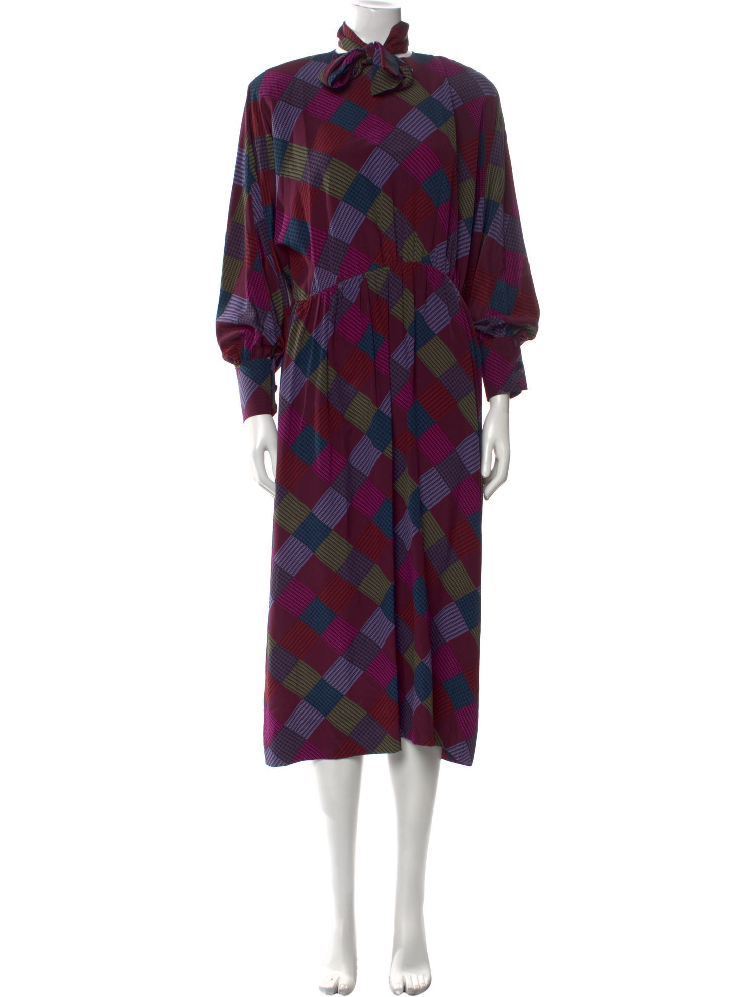 Adele Simpson Silk Knee-Length Dress