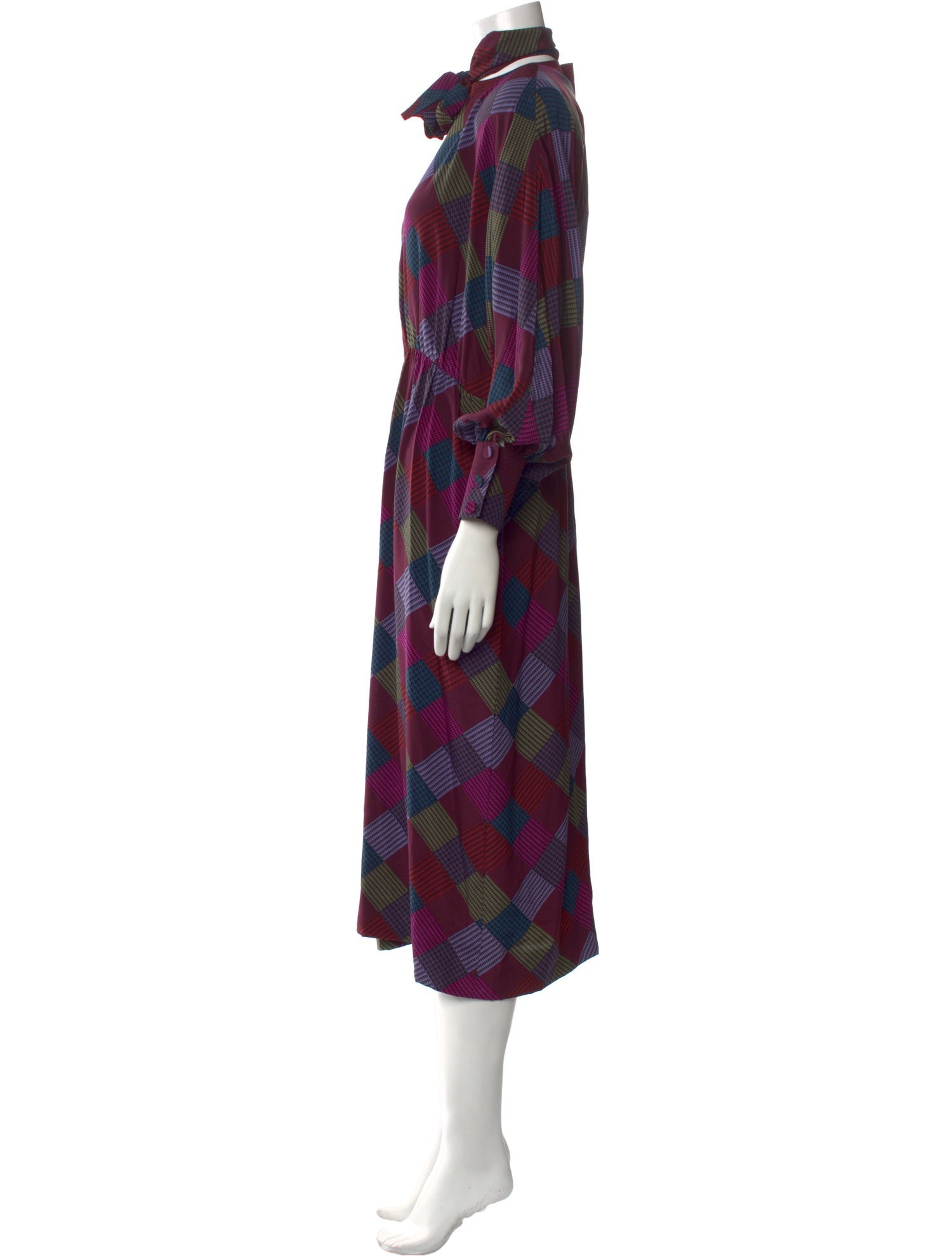 Adele Simpson Silk Knee-Length Dress