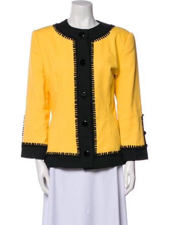 Adele Simpson 1990's Colorblock Pattern Evening Jacket