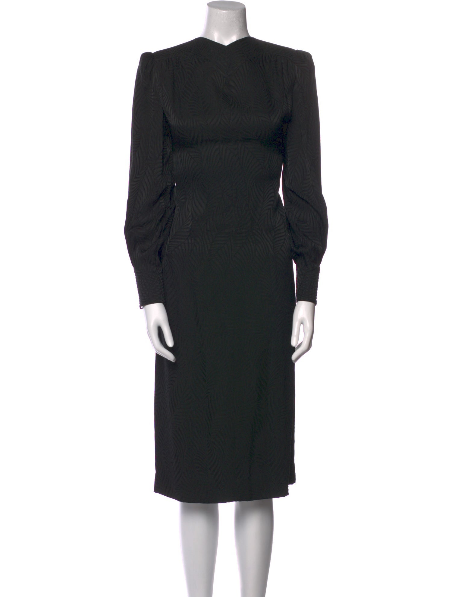 Adele Simpson Bateau Neckline Midi Length Dress